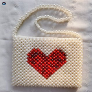 Mini sac en perles de cristal clair éblouissant, perles étincelantes, poignée supérieure gracieuse, chaîne argentée élégante, disponible aux prix de gros. - Product Image 4