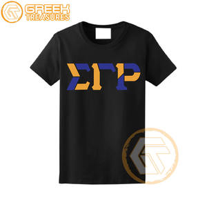 Vente en gros de t-shirt Sigma Gamma Rho pour femmes vêtements de sororité jersey de coton t-shirt respirant de haute qualité vêtements grecs pour femmes - Product Image 2