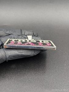 Pendentif unisexe de luxe en argent sterling 925 plaqué or jaune et rose, bijoux hip-hop, diamant moissanite - Product Image 3