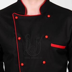 Chaqueta de Chef Profesional para Hombre, de Algodón, Manga Larga, Cierre de Botones, Logotipo Personalizado, Alta Calidad, Servicio OEM para Restaurantes y Cocinas, Venta al Por Mayor - Product Image 5