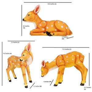 Escultura de Reno sólido Ciervo de Navidad Artesanía de metal Renos de vacaciones Estatuas de jardín y piezas de exhibición para accesorios de decoración - Product Image 3