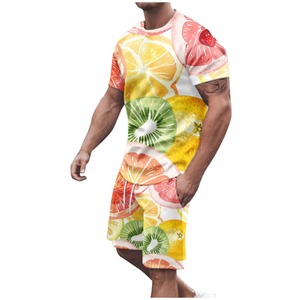 Camisa informal deportiva de manga corta personalizada para hombre, conjunto de dos piezas con solapa de color sólido de verano - Product Image 6