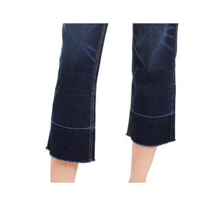 กางเกงยีนส์ทรงบูทคัทเอวสูงสำหรับผู้หญิง ยี่ห้ออเมริกันแร็ก สีเข้ม รุ่นรีลีสเฮม ไซส์ 5 พร้อมโลโก้ที่เอว - Product Image 3