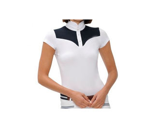 Ropa de montar a caballo para mujer, Tops de manga corta, camisa de espectáculo de encaje ecuestre, 2022 - Product Image 2