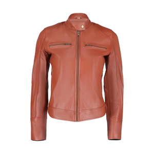 2025 High Quality Genuine Leather <b>Women</b> <b>Jacket</b> Casual Style Custom-Made Ladies Winter Fashion genuine Leather <b>Jacket</b> - Product Image 4