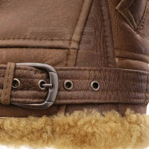 Wholesale Plus Size Shearling Leather Jacket Outdoor Use Winter Jacket Top Selling Cheap Price <b>Men</b> Shearling Leather Jacket - Product Image 5