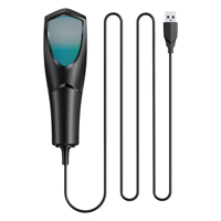 Microphone USB à condensateur RGB avec prise de son directionnelle et suspension antichoc pour le gaming, l'enregistrement, les podcasts et les diffusions en direct sur ordinateur