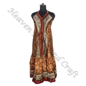 SD022 Saree / Sari / Shari indien et pakistanais vêtements de l'Inde Hippy Boho longue Unique Cool Maxi indien Vintage Sari robe - Product Image 3