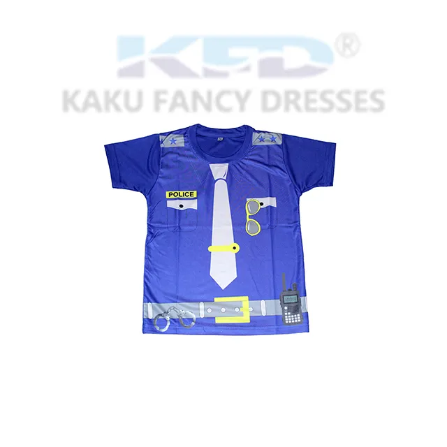 T-shirts au look élégant les plus vendus de la police pour la fête à thème annuelle Kids Role Play In Best Price