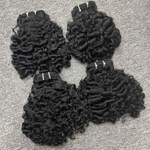 Cheveux birmans bouclés dans la trame de meilleure qualité, 100% cheveux humains, cheveux bruts indiens un donneur - Product Image 4