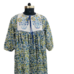 ชุดโยคะผู้หญิงสุดฮิต แฟชั่นใหม่ ผ้าฝ้ายแท้ 100% ผลิตในอินเดีย พิมพ์ลายบล็อก ซักง่าย น้ำหนักปานกลาง - Product Image 1