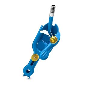 Spéculum vaginal Graves en acier inoxydable de haute qualité avec revêtement bleu piste de guérison manuelle et tube d'évacuation de fumée - Product Image 3