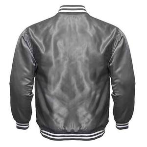 Vestes bomber en toile pour hommes les plus vendues avec col montant, motif uni, vêtements de sport d'hiver, fermeture éclair, doublure en nylon, broderie - Product Image 4