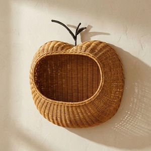 Handmade Natural Rattan Geometric Apple Wall <b>Shelf</b> <b>Storage</b> <b>Basket</b> Modern Eco-Friendly Multi-Purpose Made in Hanoi - Product Image 2