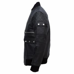 Veste en cuir de vachette pleine fleur vintage hommes rétro moto Bomber manteau OEM RTS fait à la main Vintage pleine fleur veste personnalisée - Product Image 4