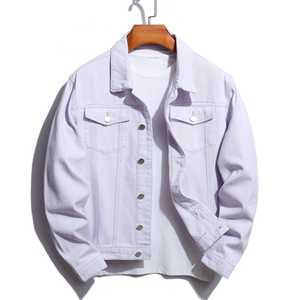 Blouson en jean bleu sur mesure pour homme 2025 – Coupe confortable, style universitaire, col montant en laine très extensible pour l'hiver - Product Image 2