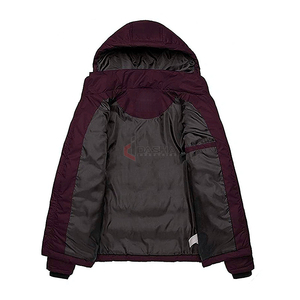 Custom Logo <b>Canvas</b> Stand Collar Puffer <b>Jacket</b> <b>Mens</b> 2026 High Quality Winter - Product Image 2