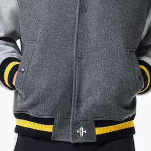 Nueva chaqueta universitaria transpirable con cuello acanalado, nueva chaqueta de invierno con logotipo personalizado más vendida, 100% poliéster de ATLANTIC - Product Image 5