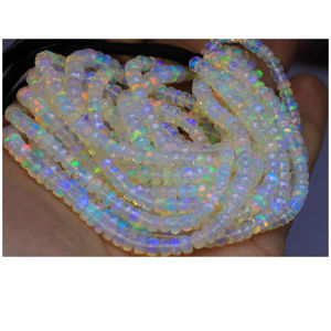 ลูกปัดโอปอลเอธิโอเปียนลูกปัดโอปอลเจียระไนเหลี่ยมเพชรพลอยเรียบลูกปัดโอปอลขนาด3มม. ถึง5มม. - Product Image 1