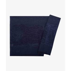 Bufanda de terciopelo azul marino a rayas 75x200 - Pañuelo para la cabeza y el cuello - Product Image 1