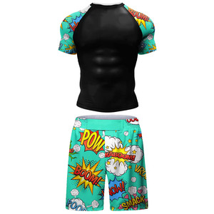 Conjunto de Rashguard de Compresión MMA para Hombre, Personalizado al por Mayor, Pantalones Transpirables de Secado Rápido, Ropa de Lucha para Jiu Jitsu, Muay Thai y Kickboxing - Product Image 3