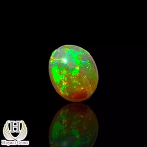 Ópalo Etíope Negro Natural, Corte Ovalado, Tratado Térmicamente, Multifuego, Gema Suelta, Cabujón, Certificado por Terceros, 2.8 Quilates - Product Image 1