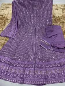 Punjabi เดรสปาร์ตี้ดีไซน์เนอร์เดรสทางการปากีสถานอินเดียปักด้วยมือสินค้าใหม่มีให้เลือกทุกขนาด - Product Image 6