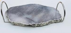 Plateaux de service en agate modernes fabriqués à la main Plateaux en pierre naturelle Planches de service en agate faites à la main - Product Image 5