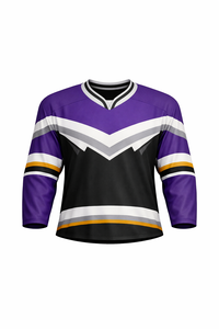 Maillot de hockey sur glace pour homme, manches trois quarts, sublimé, anti-humidité, coupe classique, vêtements de sport pour adulte - Product Image 1