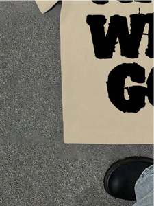 Haute qualité 100% coton été T-Shirts pour hommes sérigraphié graphique surdimensionné Fit respirant tissu Streetwear mode t-shirt - Product Image 3