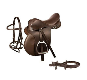 Sillines de equitación de carreras de salto inglés multiusos de cuero duradero profesional - Product Image 4