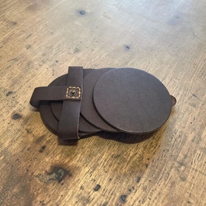 Leather Coasters-Drink Coasters-With Holder-Durable Table-Protectors Non-Slip Coaster-Set For Home And Office - Product Image 2