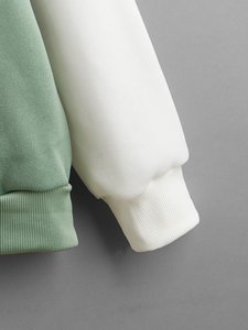 เสื้อมีฮู้ดแบบสวมหัวสำหรับผู้หญิงเสื้อมีฮู้ดลายบล็อกสีปรับแต่งได้ทุกรูปแบบ - Product Image 4