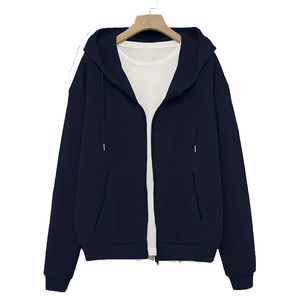 Sweat à capuche oversize pour femme, streetwear, pull en molleton de coton, coupe ample, avec poche, sweat-shirt décontracté d'hiver pour femmes - Product Image 1
