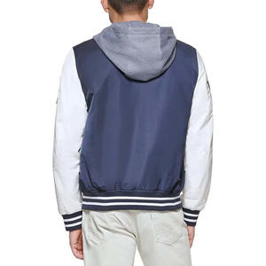 Conception de logo personnalisé OEM Vêtements pour hommes à manches longues Vestes High Street Style décontracté Polyester Collège Baseball Veste pour les hommes - Product Image 5