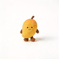 Vente en gros de poupées en peluche de fruits mignons et doux, poupée en peluche de mangue de dessin animé très populaire, jouet en peluche de mangue personnalisé