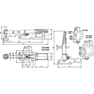 For BESSEY STC-HH50 Horizontal <b>Clamp</b> Size 50 Horizontal Base Plate <b>Clamps</b> Product Category - Product Image 4