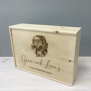 กล่องเก็บของตกแต่งลายซานต้าแนววินเทจสำหรับใส่ของตกแต่งเทศกาลคริสต์มาส - Product Image 3