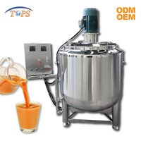 Cuves de mélange en acier inoxydable à utilisation facile pour jus de carotte, vinaigre, saumure, sauce soja, avec agitateur