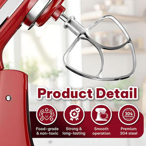 Accesorios Personalizados para Batidora de Pedestal, Batidor Plano de Acero Inoxidable de 5QT para Batidora de Pedestal <span class=keywords><strong>KitchenAid</strong></span> - Product Image 3