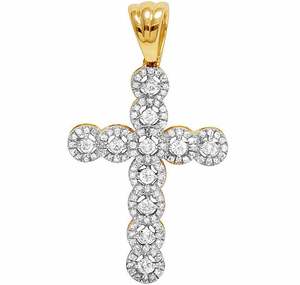 S925 Moissanite <b>Cross</b> Pendant with Side Iced Design Custom Hip Hop <b>Jewelry</b> for Men and Women - Product Image 1