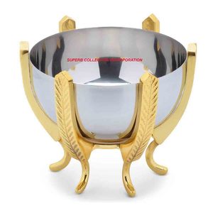 ชามโลหะสีเงินอลูมิเนียมพร้อมฐานไม้ตัวอย่างฟรี - Product Image 3