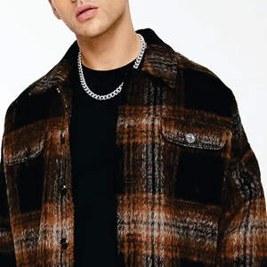 Chemise cargo à manches longues de haute qualité pour hommes Chemise de travail en coton à la mode Chemise à manches longues décontractée pour hommes Veste - Product Image 4