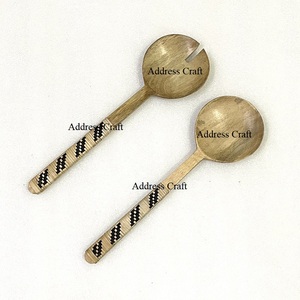 Best Quality Mango Wood <b>Salad</b> Server Set With Wicker Handle Kitchenware Wood Made <b>Salad</b> <b>Tools</b> Eco Material Serving Kitchen <b>Tools</b> - Product Image 3