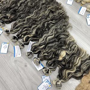 Raw Hair Bundles Vietnamese Hair Natural Wavy <b>Piano</b> Color From Factory with Best Price Weft Human Hair Extensions - Product Image 2