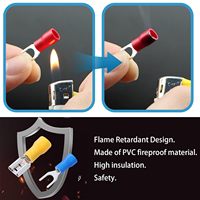 Conector de terminal automotriz aislado de aleación de aluminio brillante con barniz, clasificado para 450V, juego de conectores de crimpado tipo pala, de anillo y de horquilla, modelo 03341