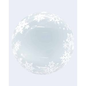 Globos de Fiesta con Diseño de Copo de Nieve, 45 cm, Bolsa de 12 Unidades - Product Image 1