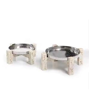 ชุดที่วางเค้กขนมหวานแบบทันสมัยพร้อมรูปทรงและขนาดที่กำหนดเองมีดีไซน์ทันสมัยอุปกรณ์ที่วางช็อคโกแลตและเค้กจำนวนมาก2ชิ้น - Product Image 5