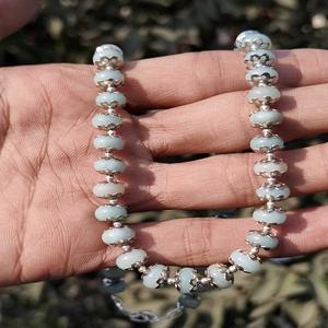 Blue Opal <b>Necklace</b> 8mm Rondelle Beads Natural Opal Gemstone Jewelry Healing Crystal <b>Necklace</b> Handmade <b>Boho</b> Gift for Her & Him - Product Image 4