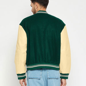 Chaqueta para hombre, chaqueta de hombre Parches bordados personalizados Hombres Letterman chaqueta Baseball Street Tallas grandes Manga de cuero Varsity - Product Image 5